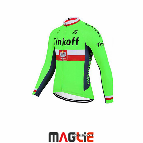 Maglia Tinkoff Manica Lunga 2017 Verde - Clicca l'immagine per chiudere